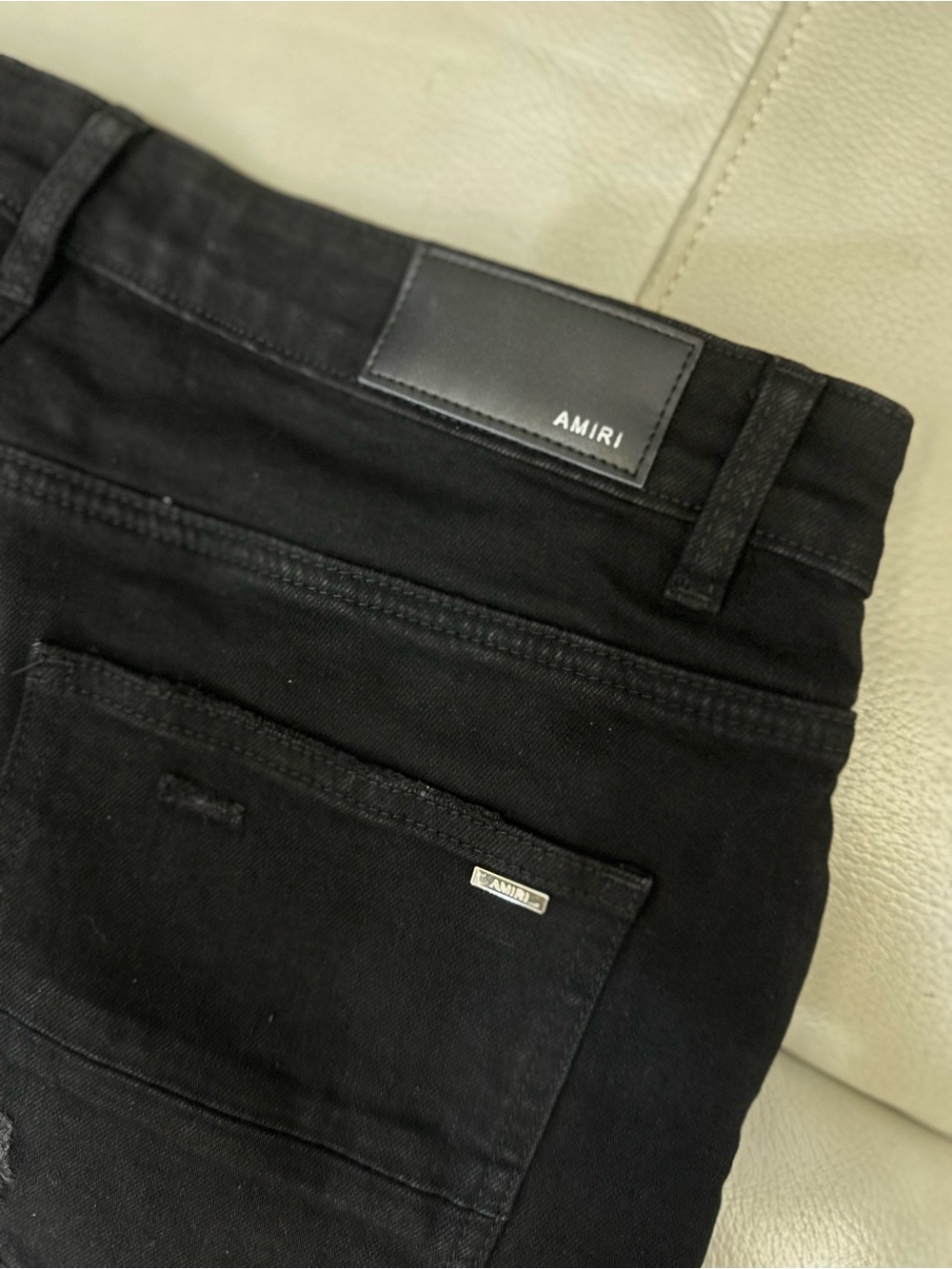 AMIRI Black Ripped Skinny Jeans - Picture 5 of 6
